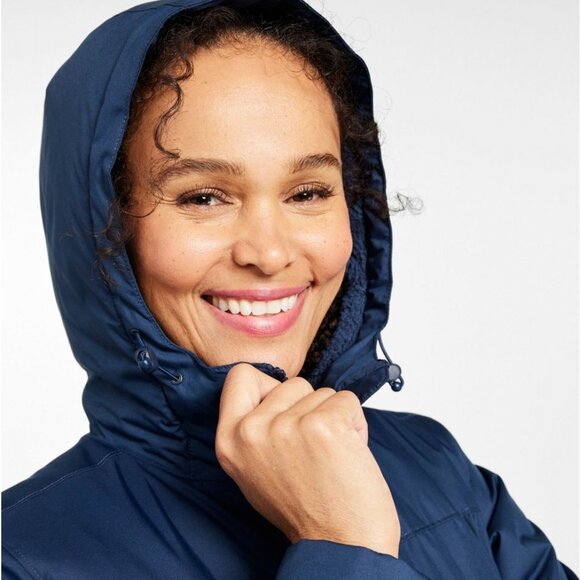 🧥 LLBean Women’s Winter Warmer Coat – Navy, Size Small - Picture 3 of 15
